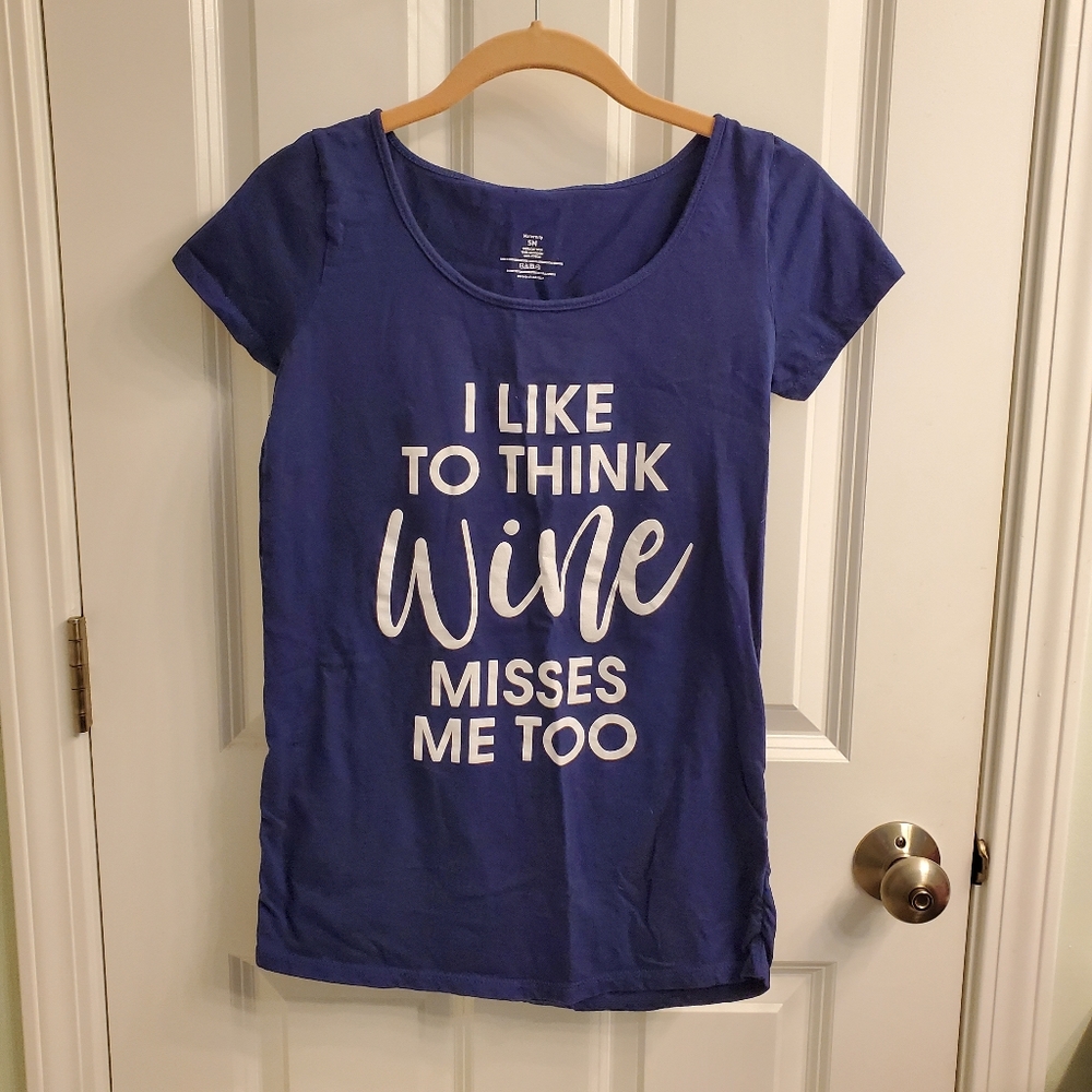 Maternity tee Wine Misses Me Too Small